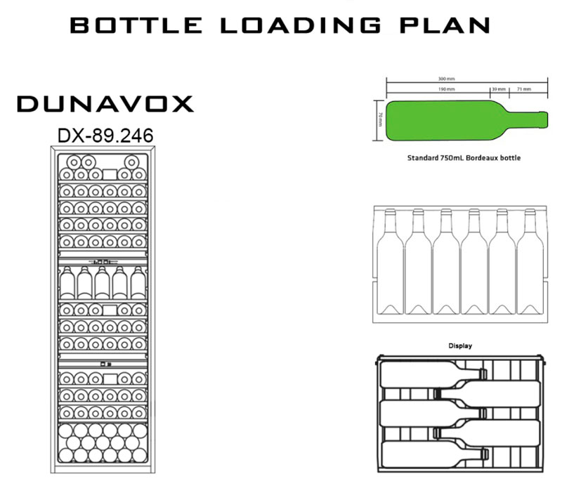 Встраиваемый винный холодильник Dunavox DX-89.246TB