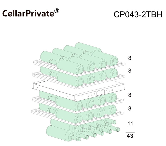 Винный шкаф Cellar Private CP043-2TBH