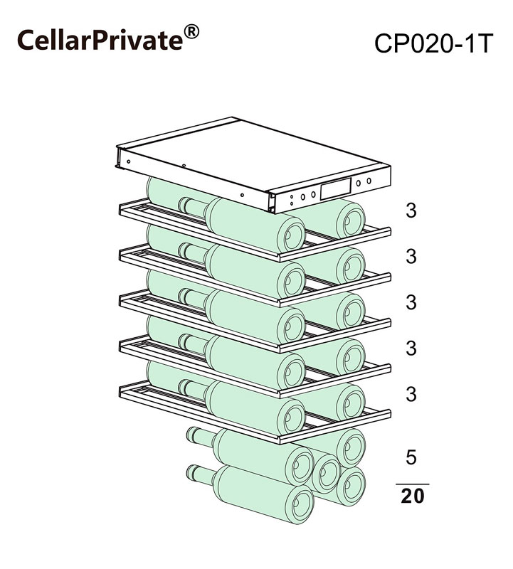 Винный шкаф Cellar Private CP020-1T
