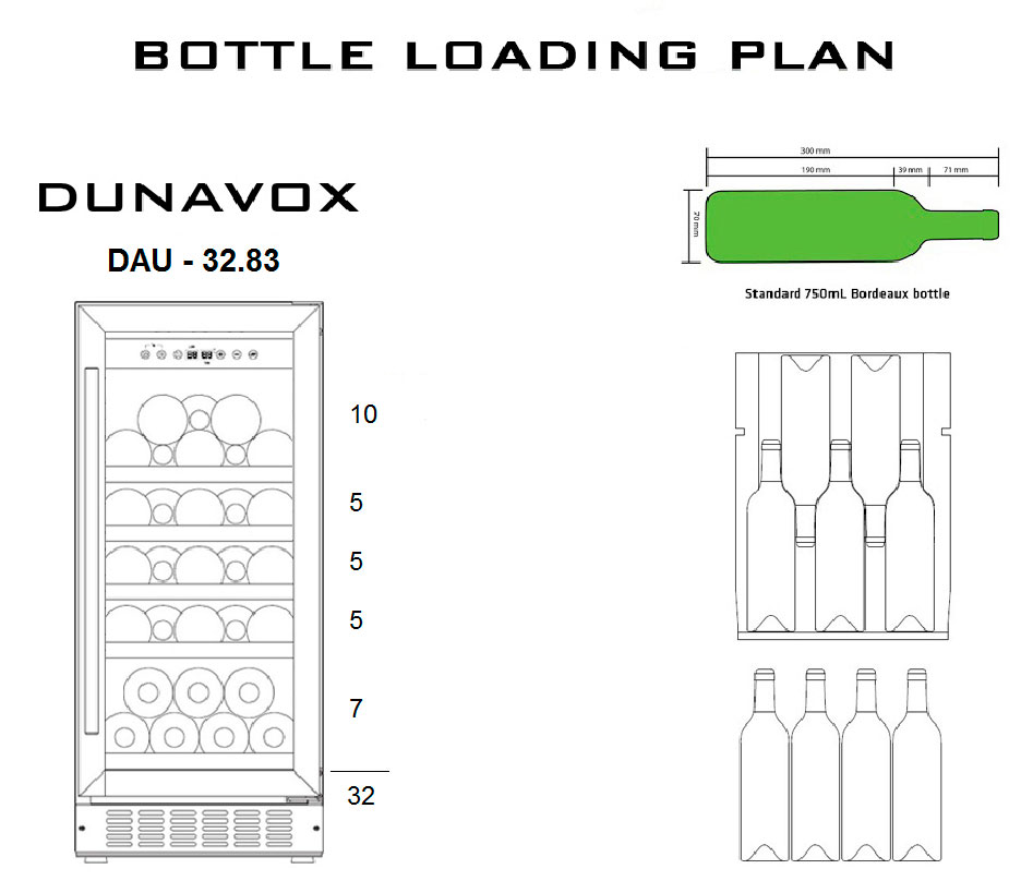 Винный холодильник Dunavox DAU-32.83W