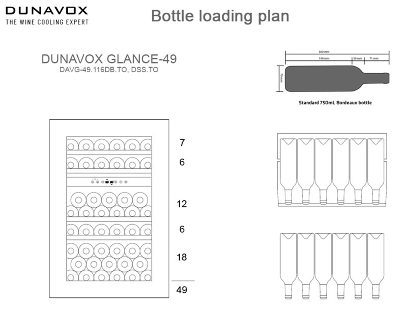 Встраиваемый винный шкаф Dunavox DAVG-49.116DB.TO