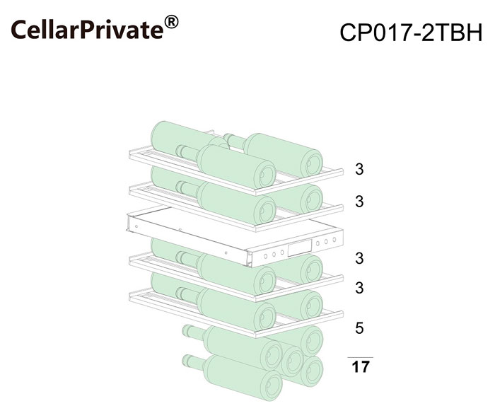 Винный шкаф Cellar Private CP017-2TBH