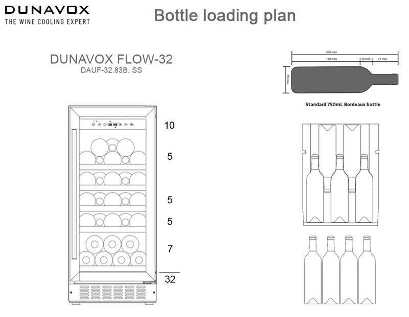 Винный холодильник Dunavox DAUF-32.83SS