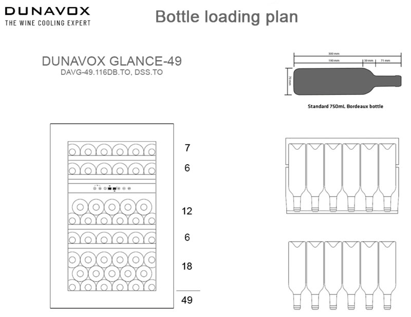 Встраиваемый винный холодильник Dunavox DAVG-49.116DOP.TO