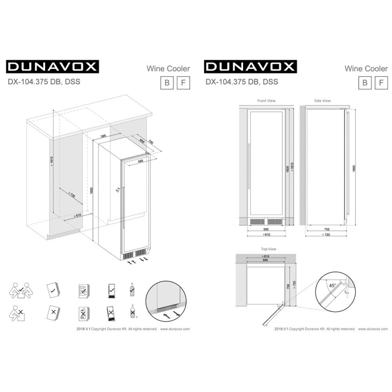 Винный холодильник Dunavox DX-104.375DSS