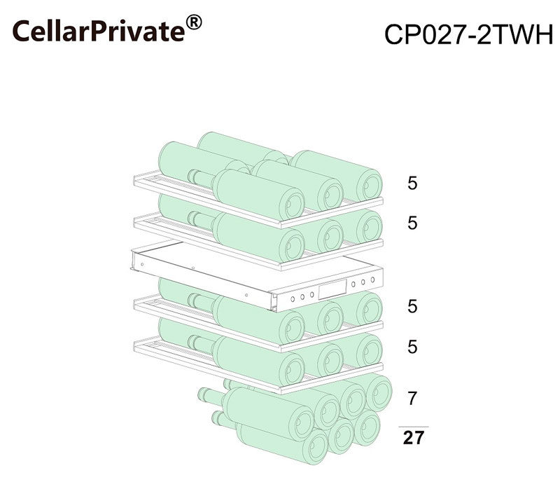 Винный шкаф Cellar Private CP027-2TWH