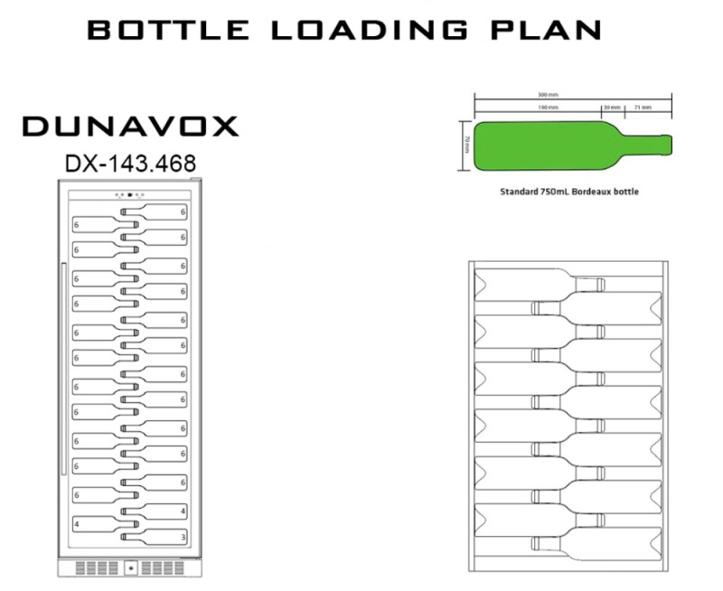 Винный холодильник Dunavox DX-143.468B
