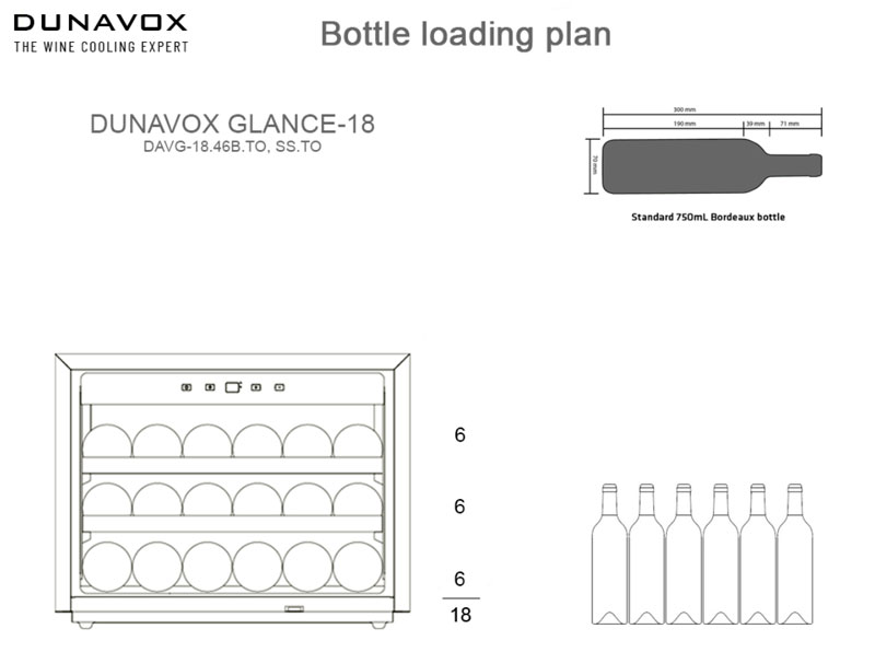 Встраиваемый винный холодильник Dunavox DAVG-18.46B.TO