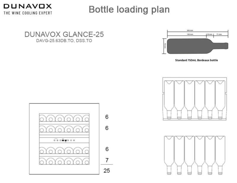 Встраиваемый винный шкаф Dunavox DAVG-25.63DB.TO
