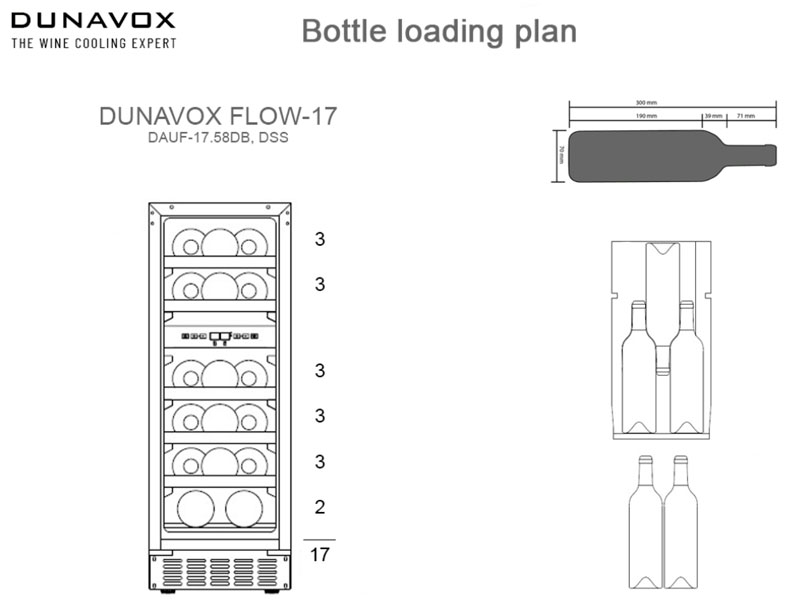 Встраиваемый винный шкаф Dunavox DAUF-17.58DB