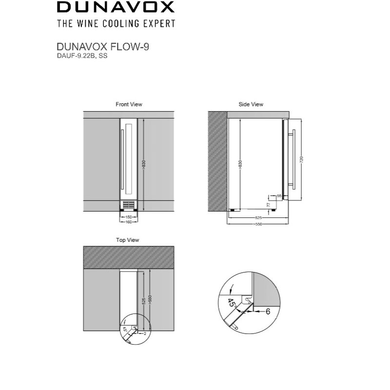 Винный холодильник Dunavox DAUF-9.22B
