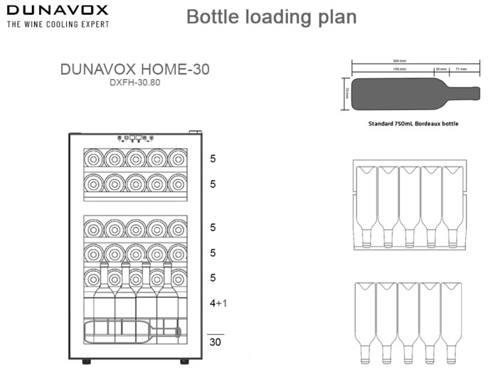 Винный шкаф Dunavox DXFH-30.80