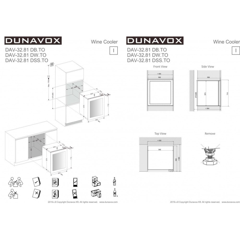 Винный холодильник Dunavox DAV-32.81DW.TO