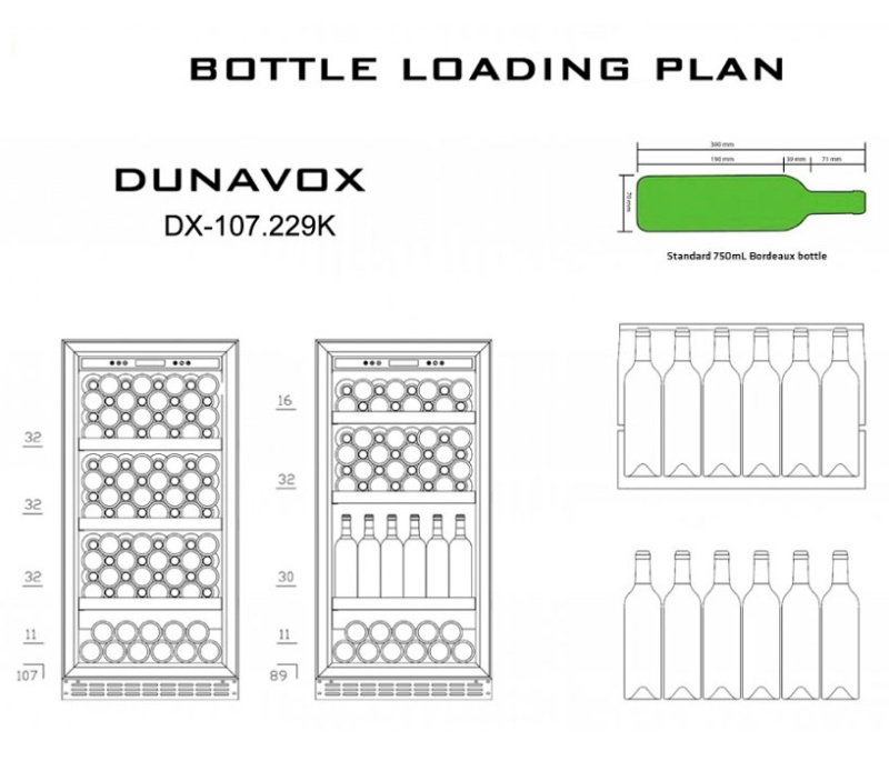 Винный холодильник Dunavox DX-107.229K